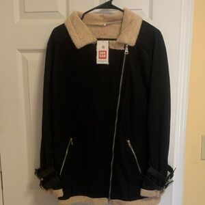 Black and Tan Shearling Jacket